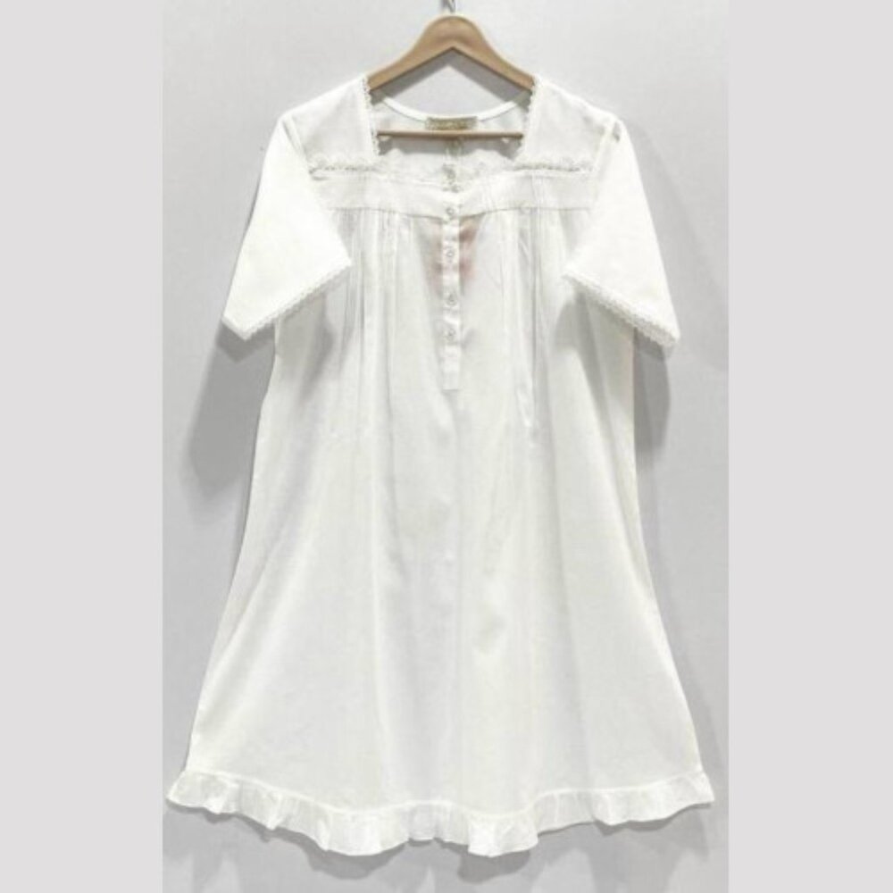 SoieRose 100% Cotton Victorian Shortsleeves Nightgown - SR-1007